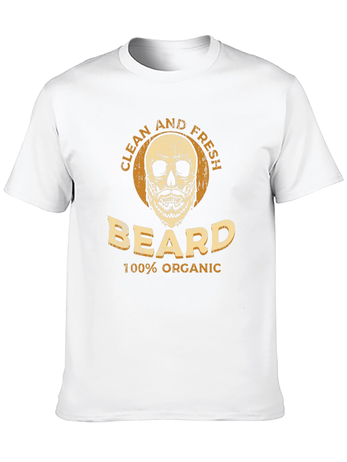 Clean and Fresh Beard Organic Skull Graphic Tee