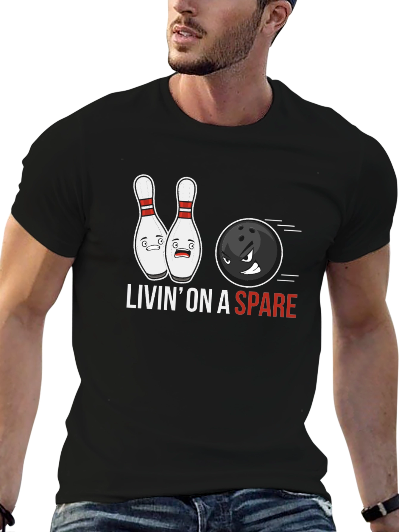 Livin on a Spare Bowling T-Shirt
