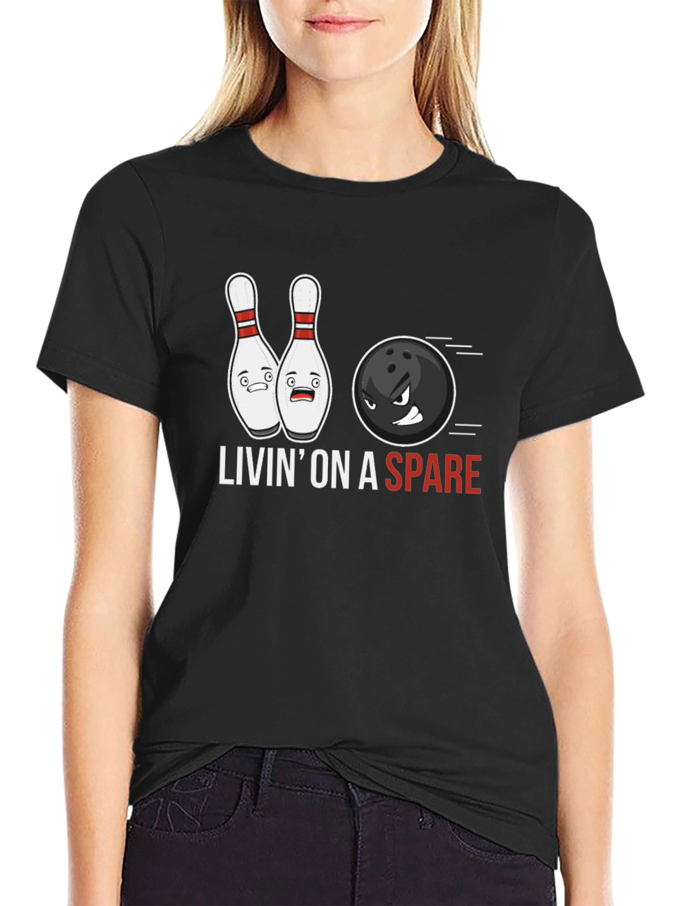 Livin on a Spare Bowling T-Shirt