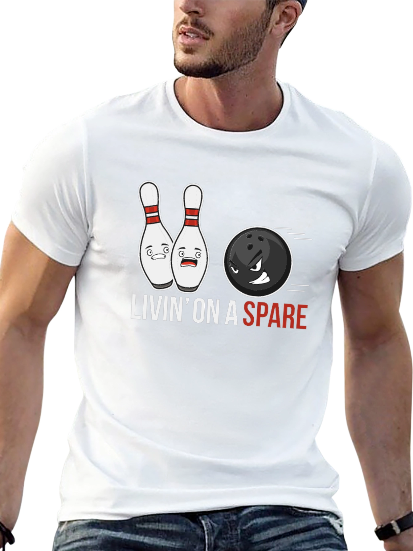 Livin on a Spare Bowling T-Shirt