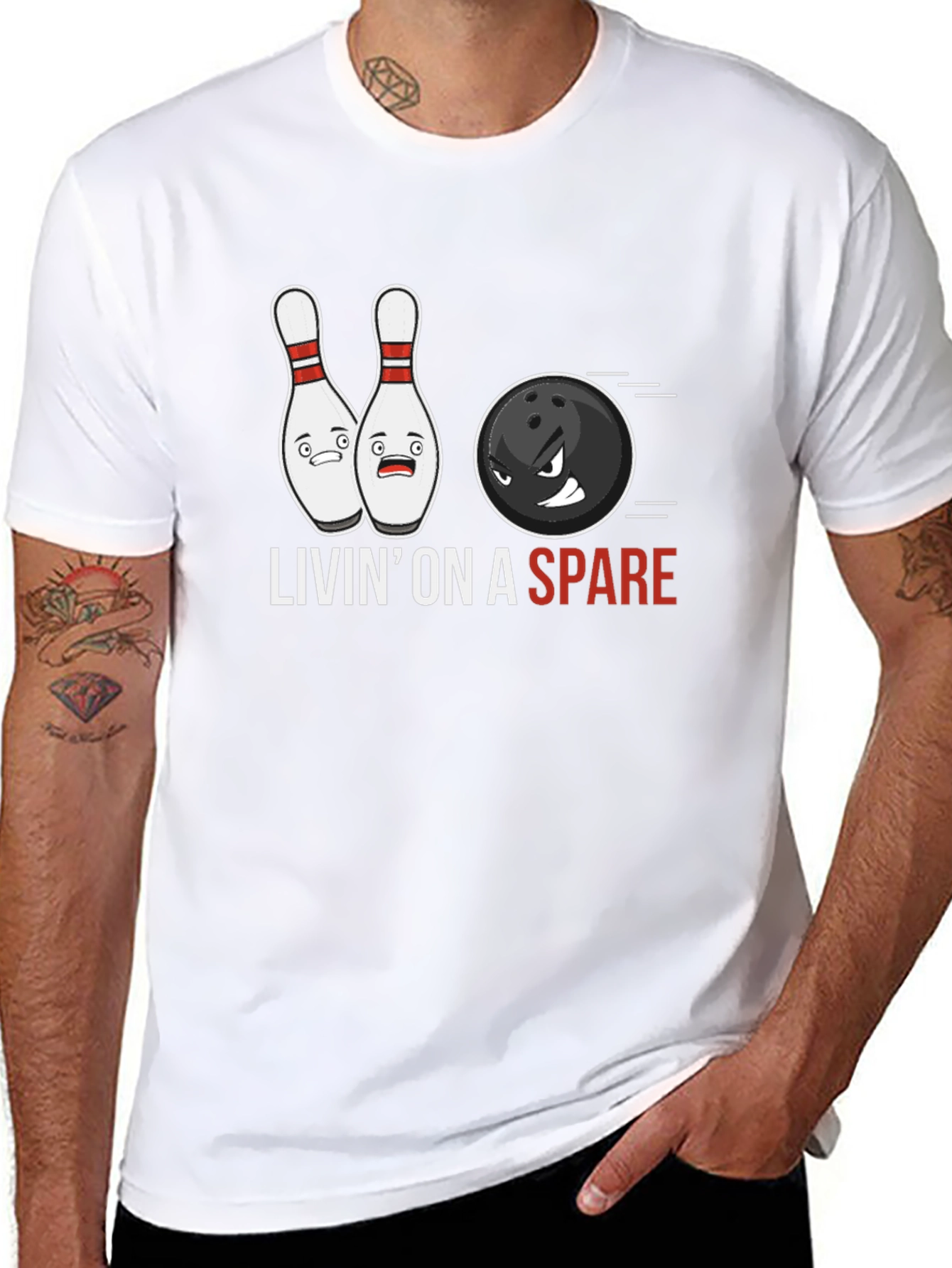 Livin on a Spare Bowling T-Shirt