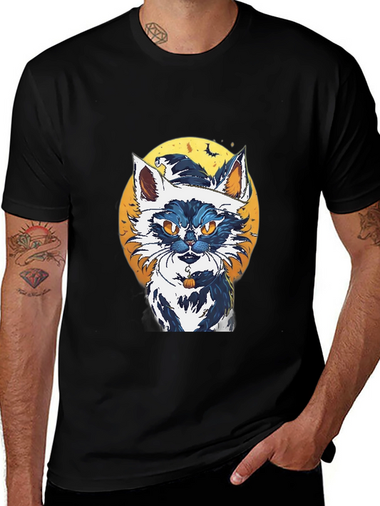Halloween Cat T-Shirt - Witchy Feline Design