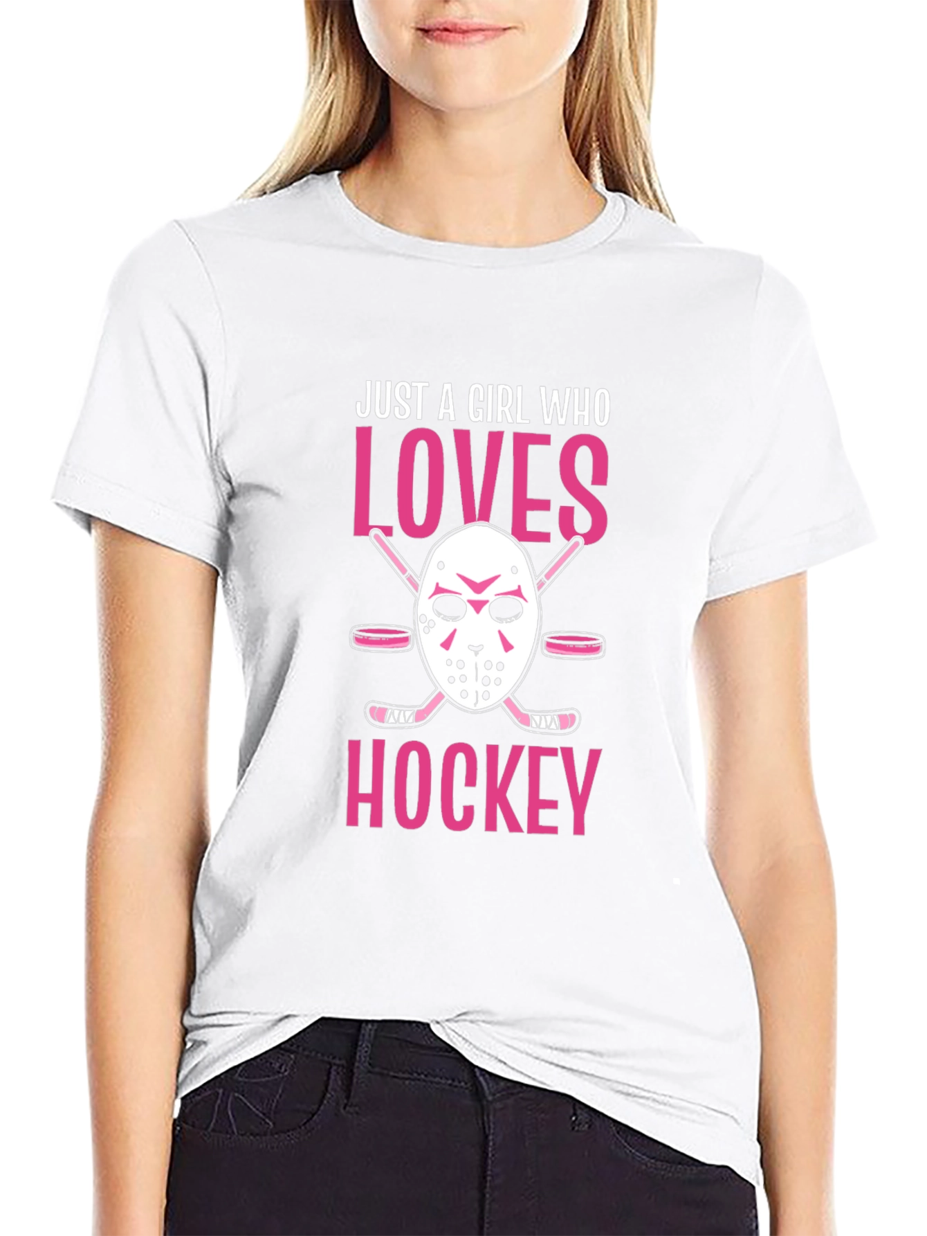 Just A Girl Who Loves Hockey Graphic Tee