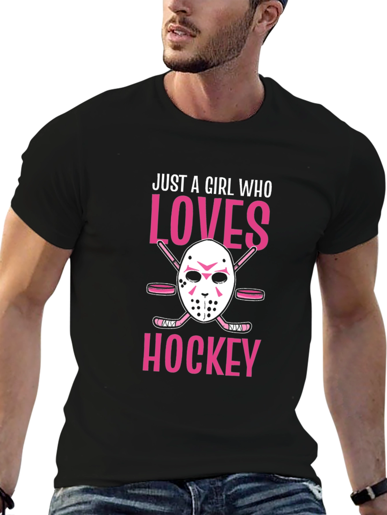 Just A Girl Who Loves Hockey Graphic Tee