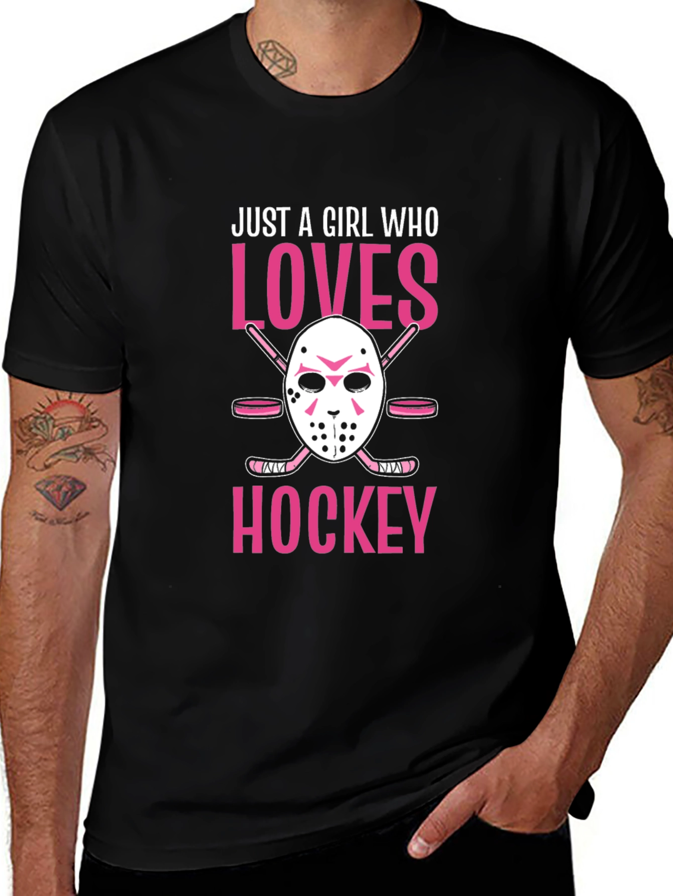 Just A Girl Who Loves Hockey Graphic Tee