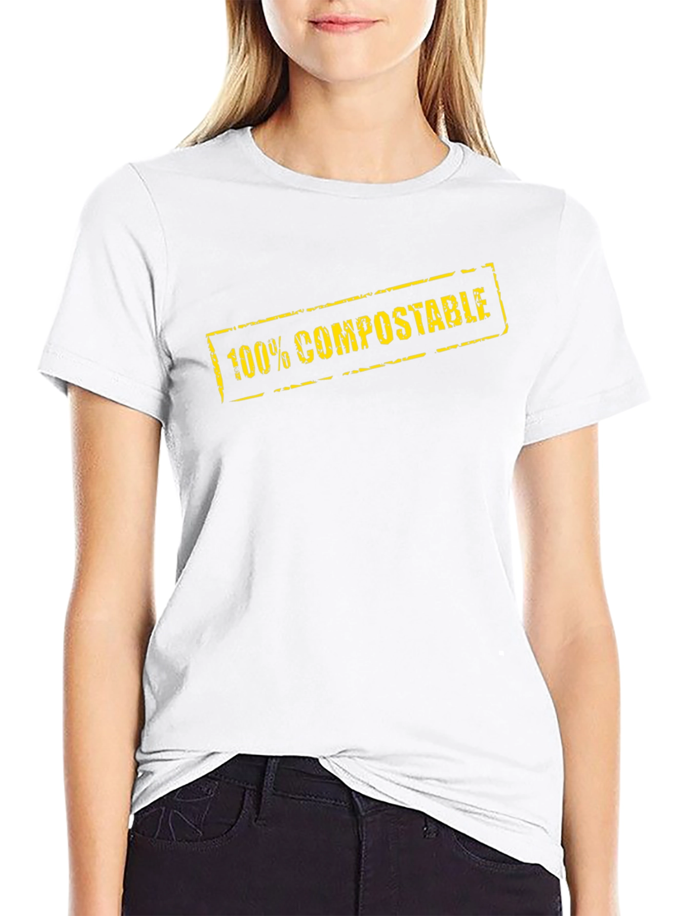 100% Compostable Graphic Tee - Eco-Friendly Black T-Shirt