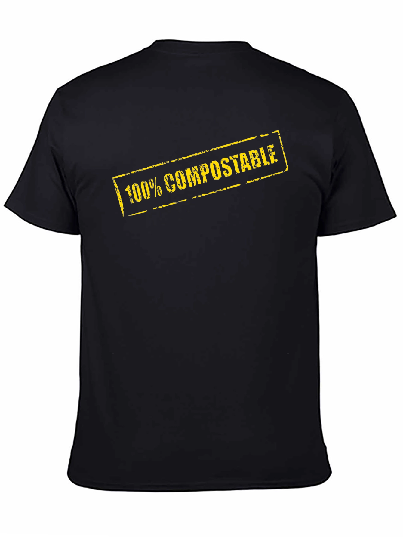 100% Compostable Graphic Tee - Eco-Friendly Black T-Shirt