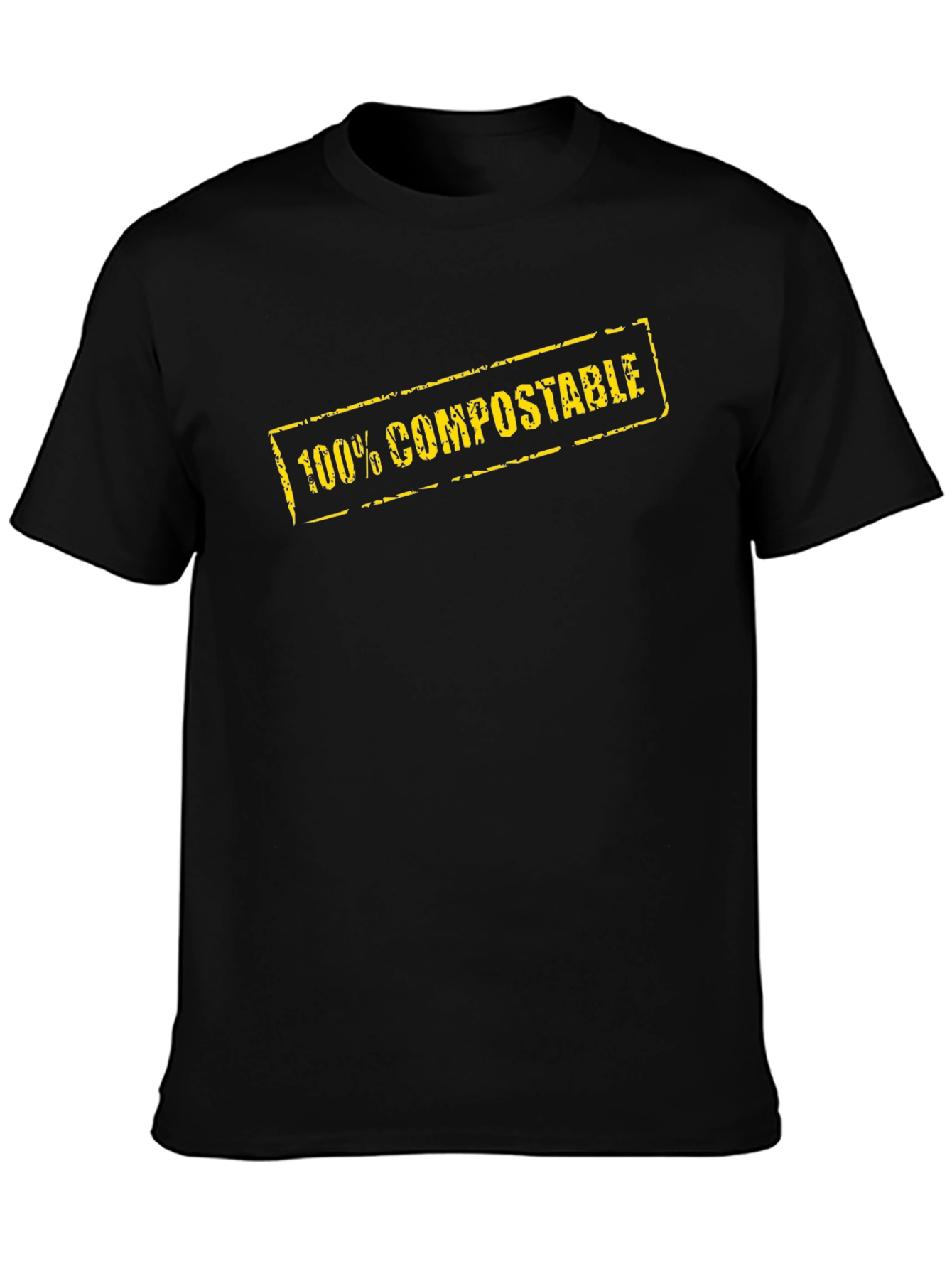 100% Compostable Graphic Tee - Eco-Friendly Black T-Shirt