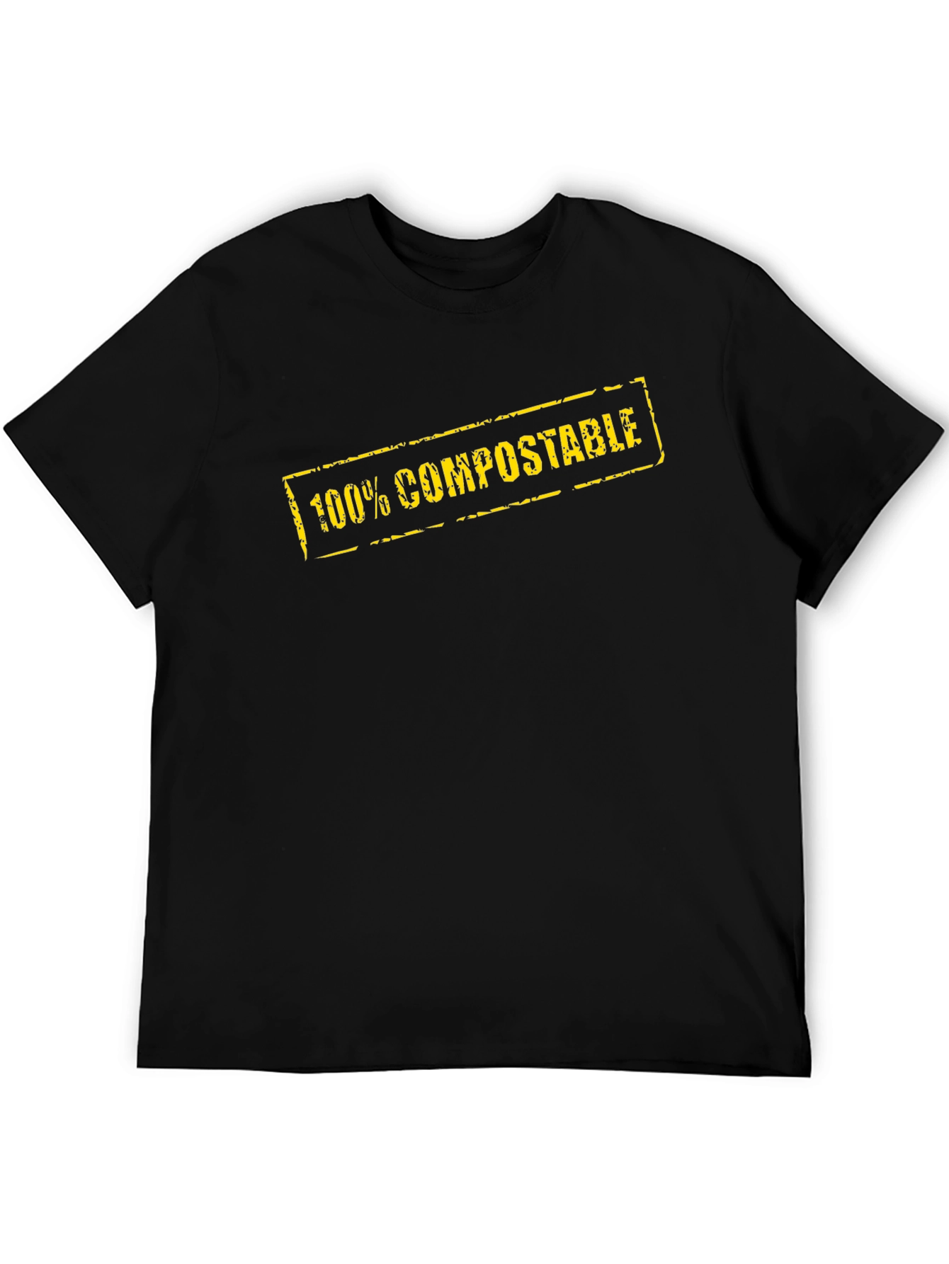100% Compostable Graphic Tee - Eco-Friendly Black T-Shirt