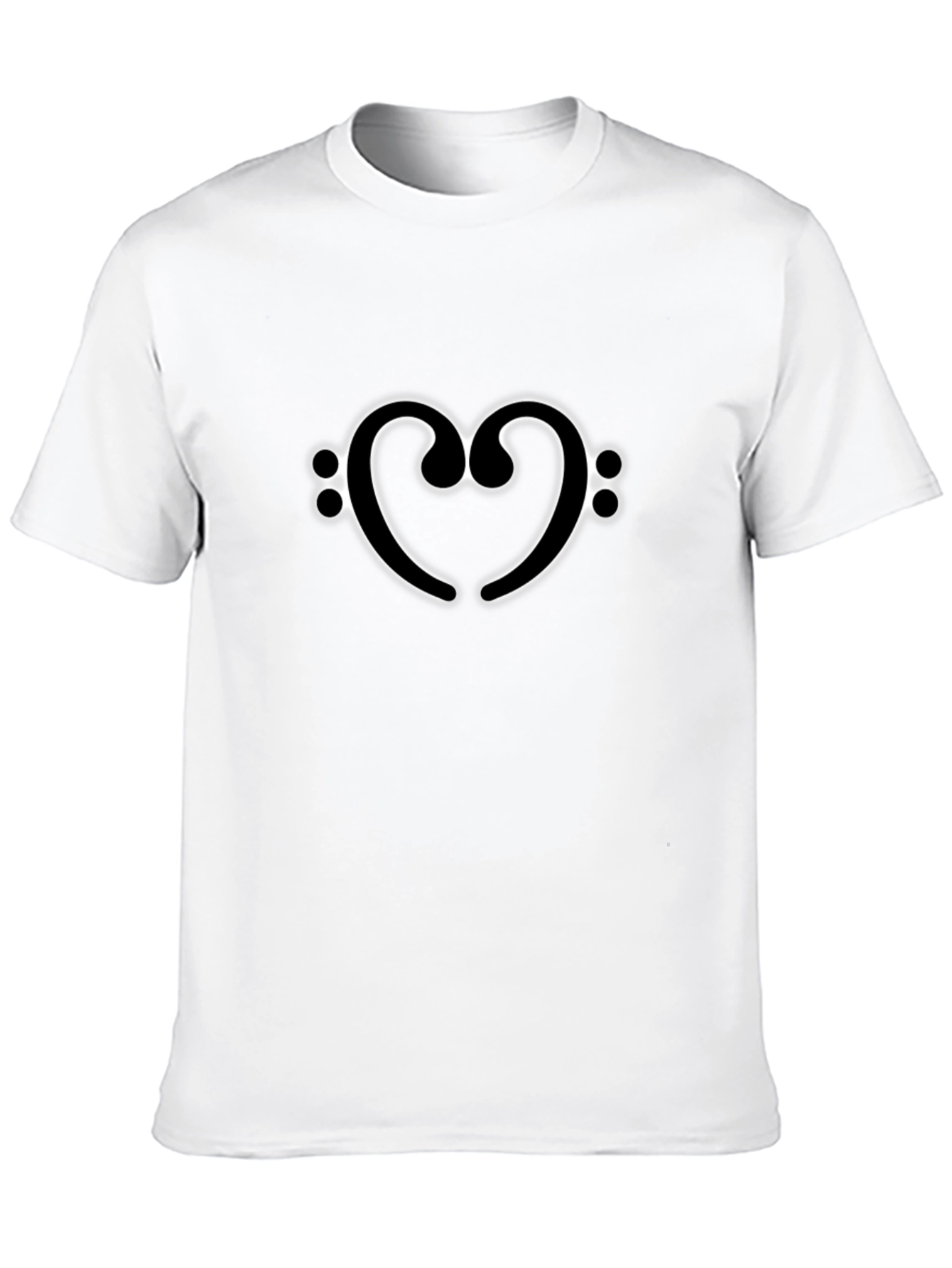 Bass Clef Heartbeat T-Shirt - Music Lover Tee