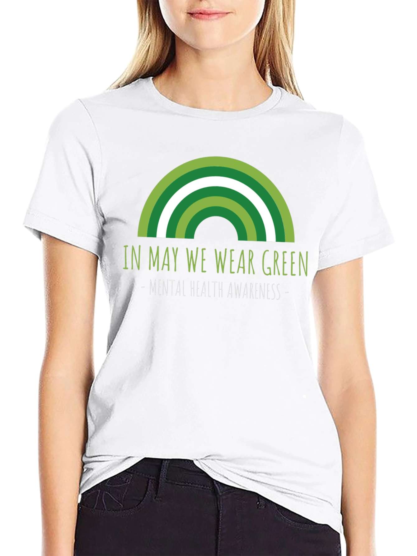 In May We Wear Green Mental Health Awareness T-Shirt