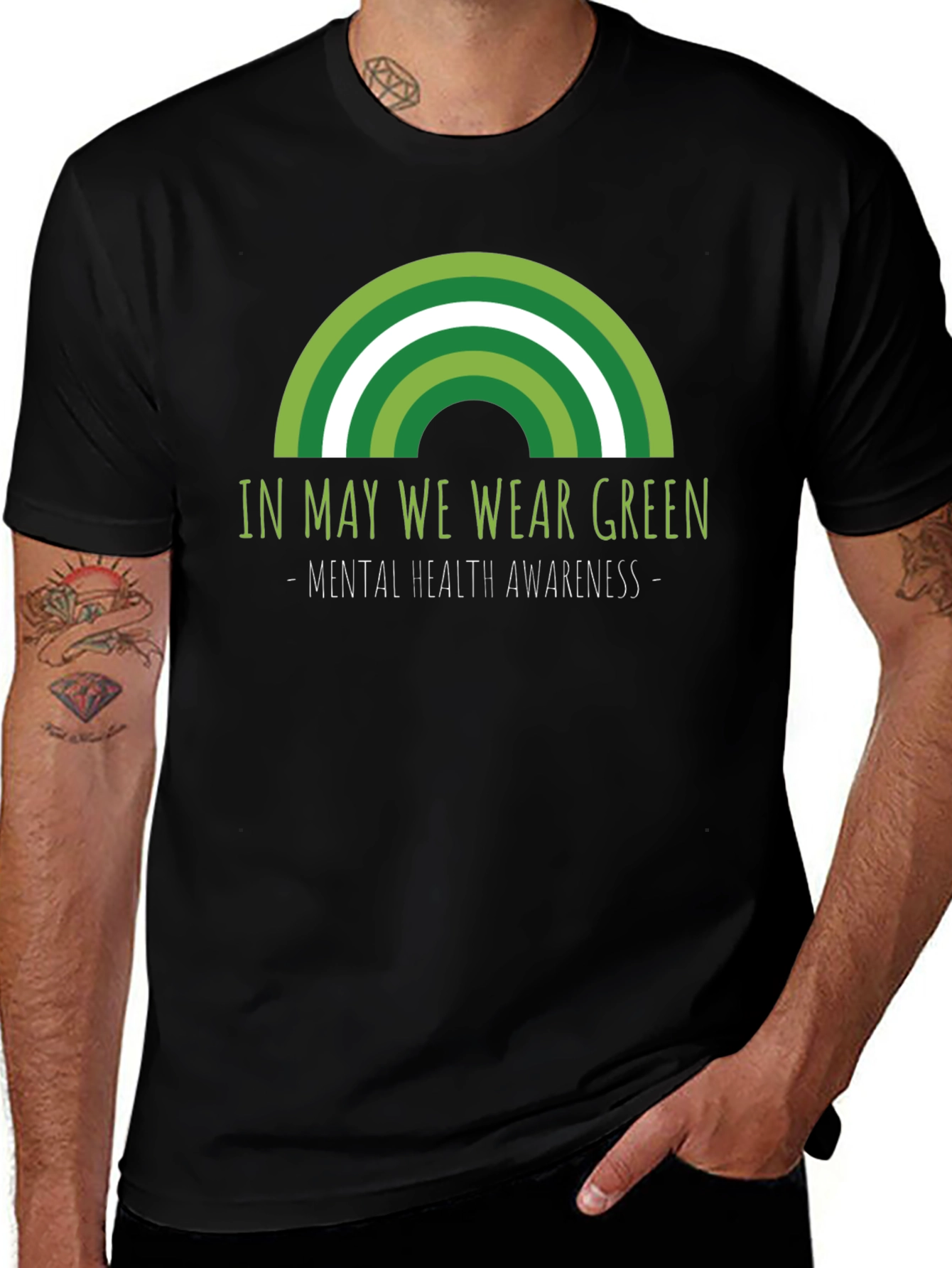 In May We Wear Green Mental Health Awareness T-Shirt