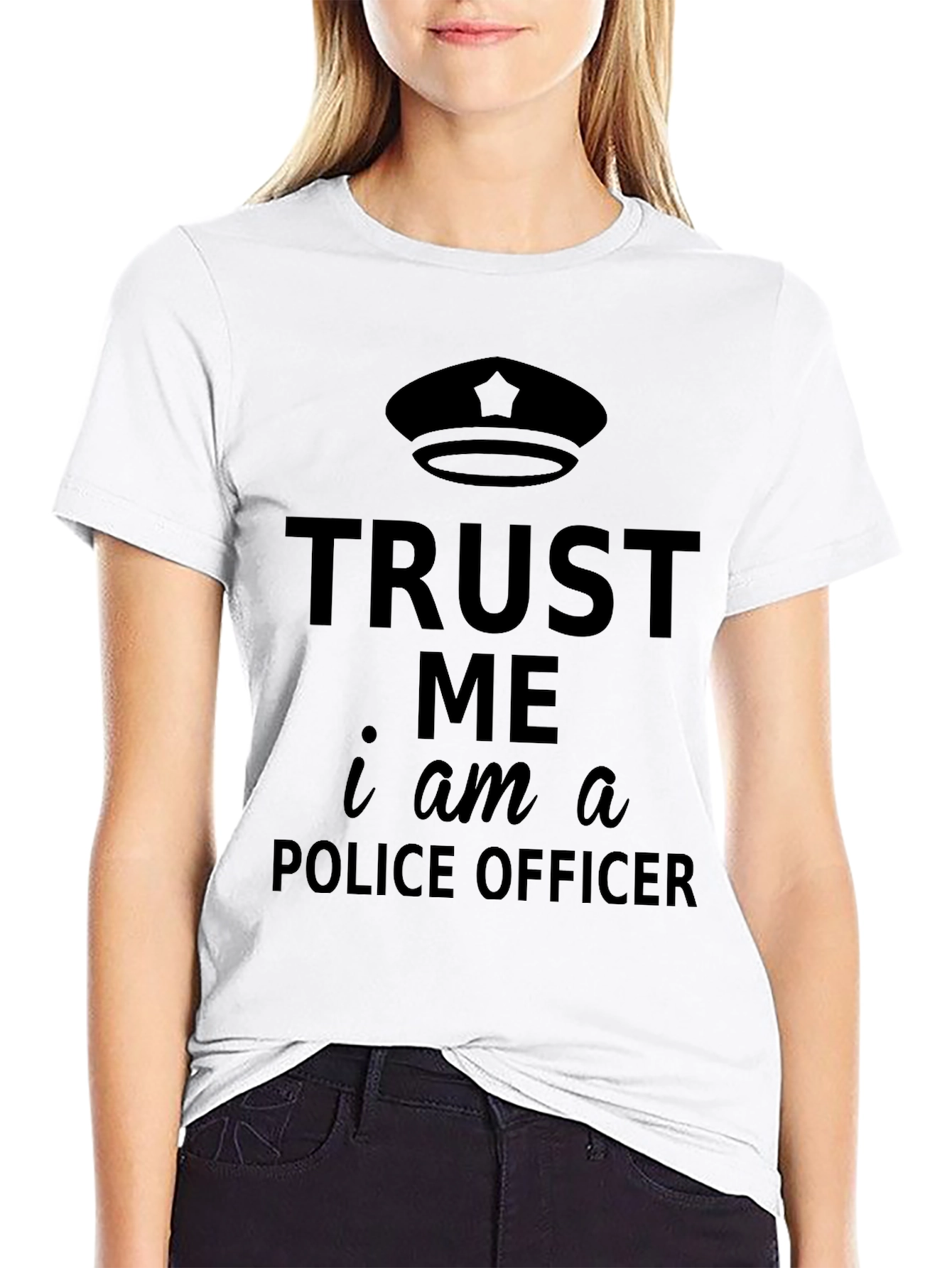 Trust Me Im A Police Officer T-Shirt - Black