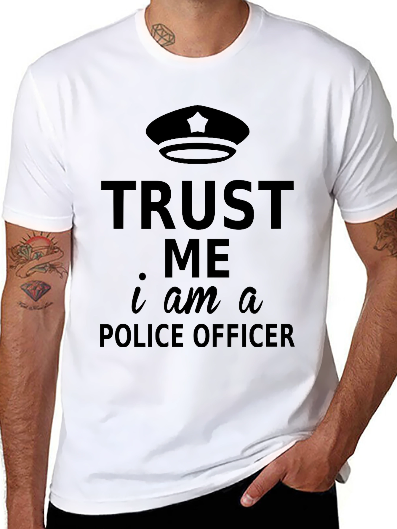 Trust Me Im A Police Officer T-Shirt - Black