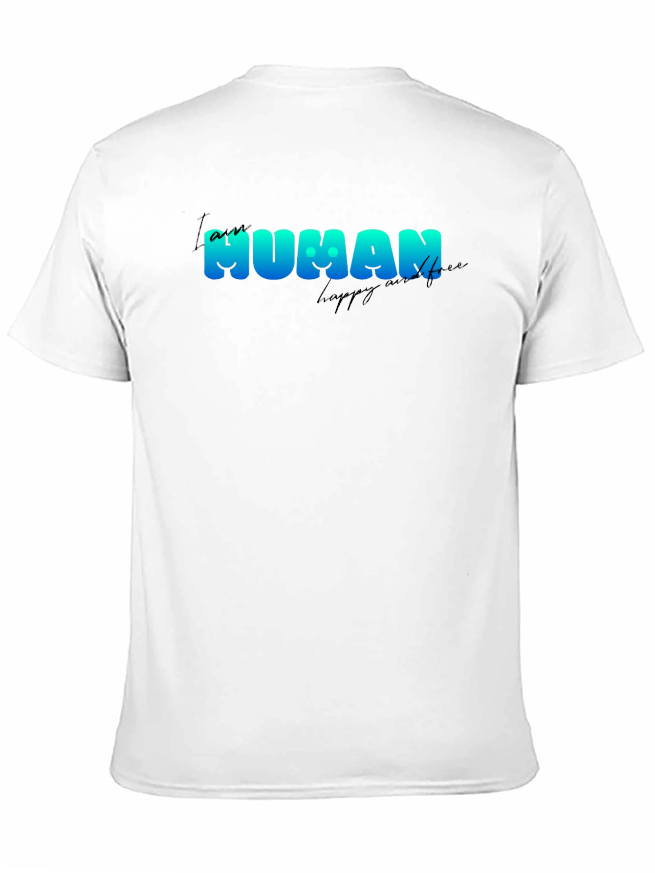 I am Human T-Shirt - Black Crew Neck