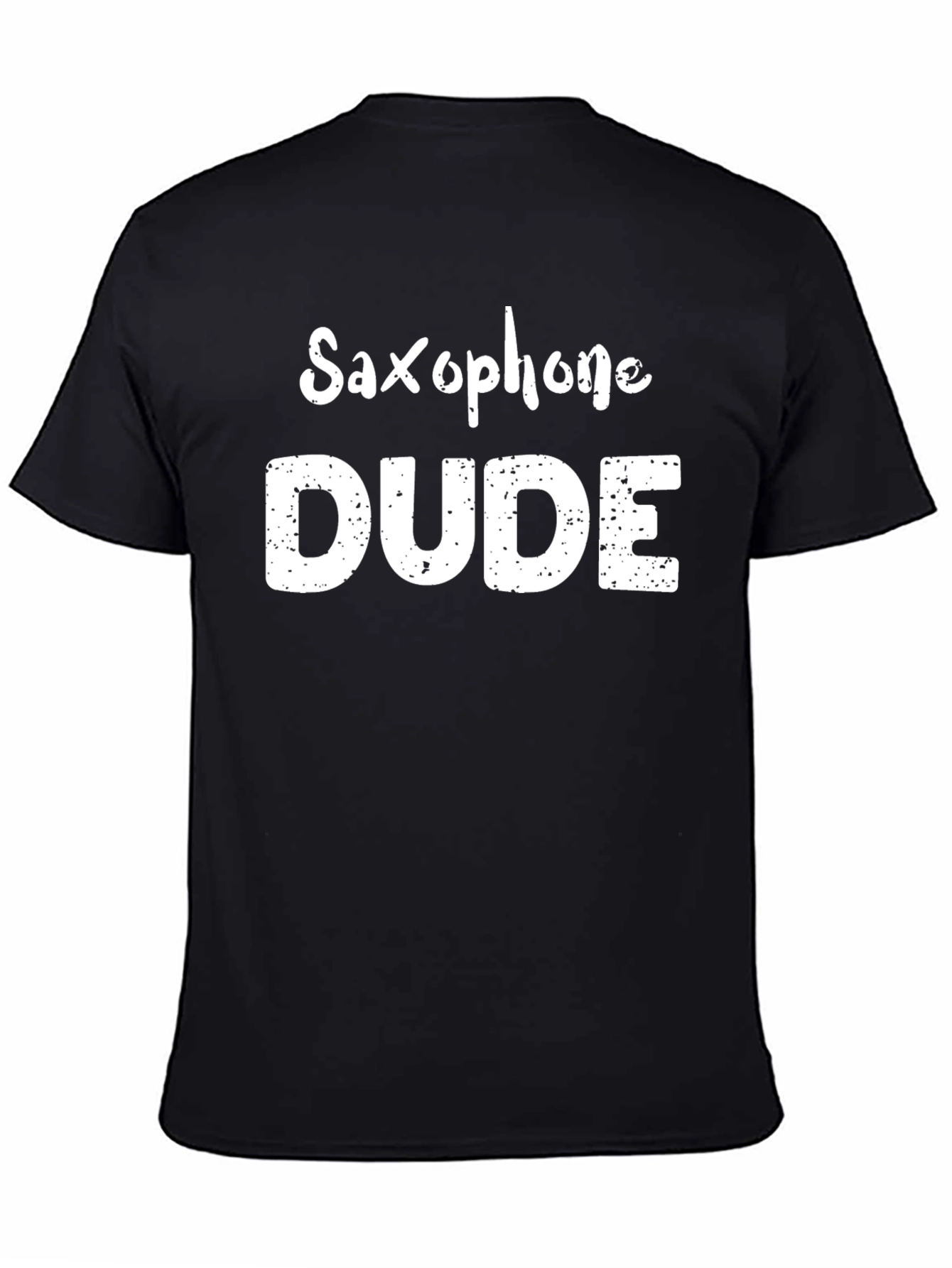 Saxophone Dude Graphic Tee - Black Cotton