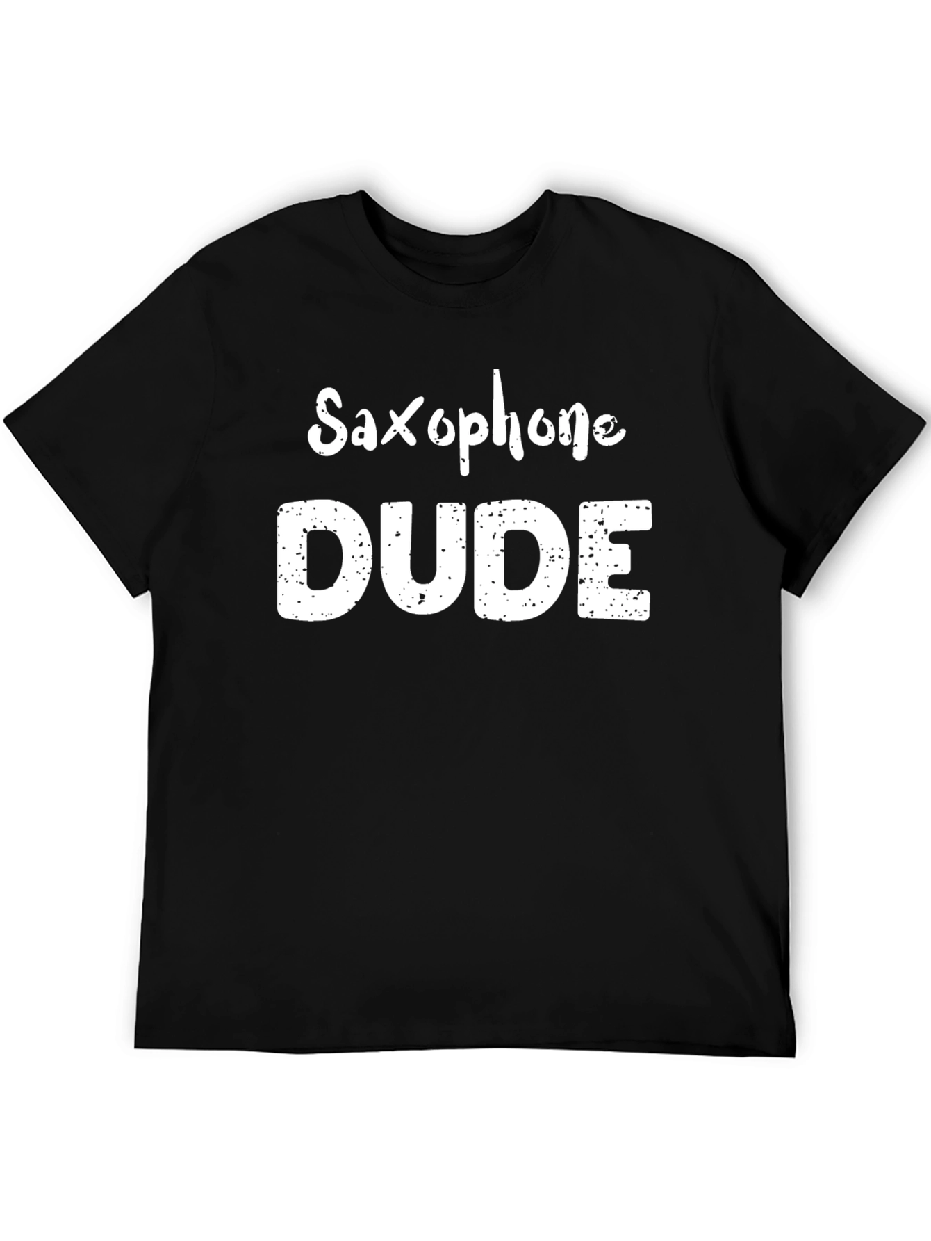 Saxophone Dude Graphic Tee - Black Cotton