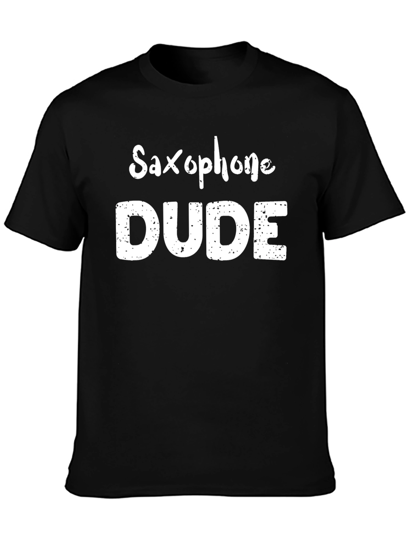 Saxophone Dude Graphic Tee - Black Cotton