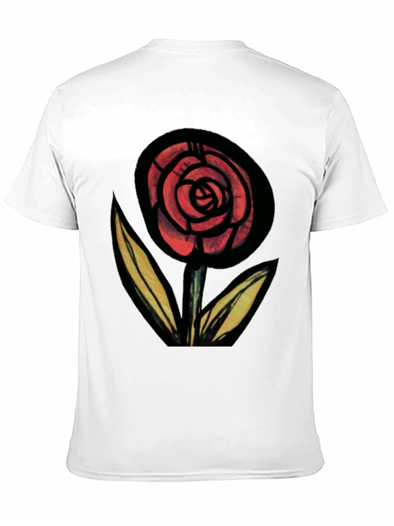 Rose Graphic Black Tee - Mens Fashion