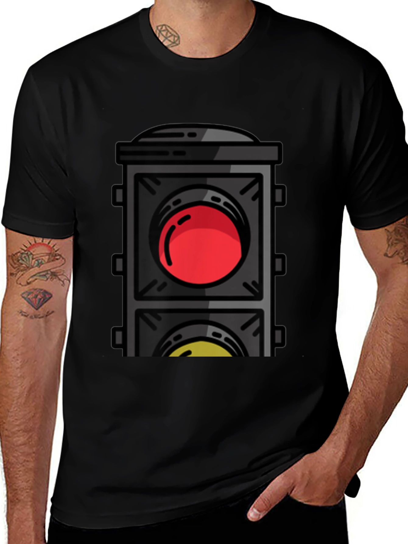 Traffic Light Graphic Tee - Stop & Go Style