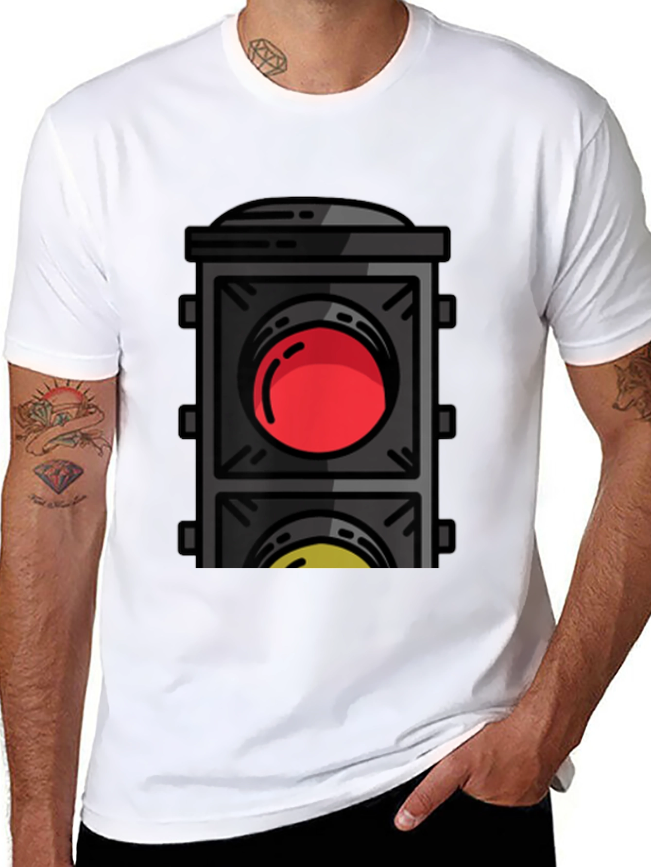 Traffic Light Graphic Tee - Stop & Go Style