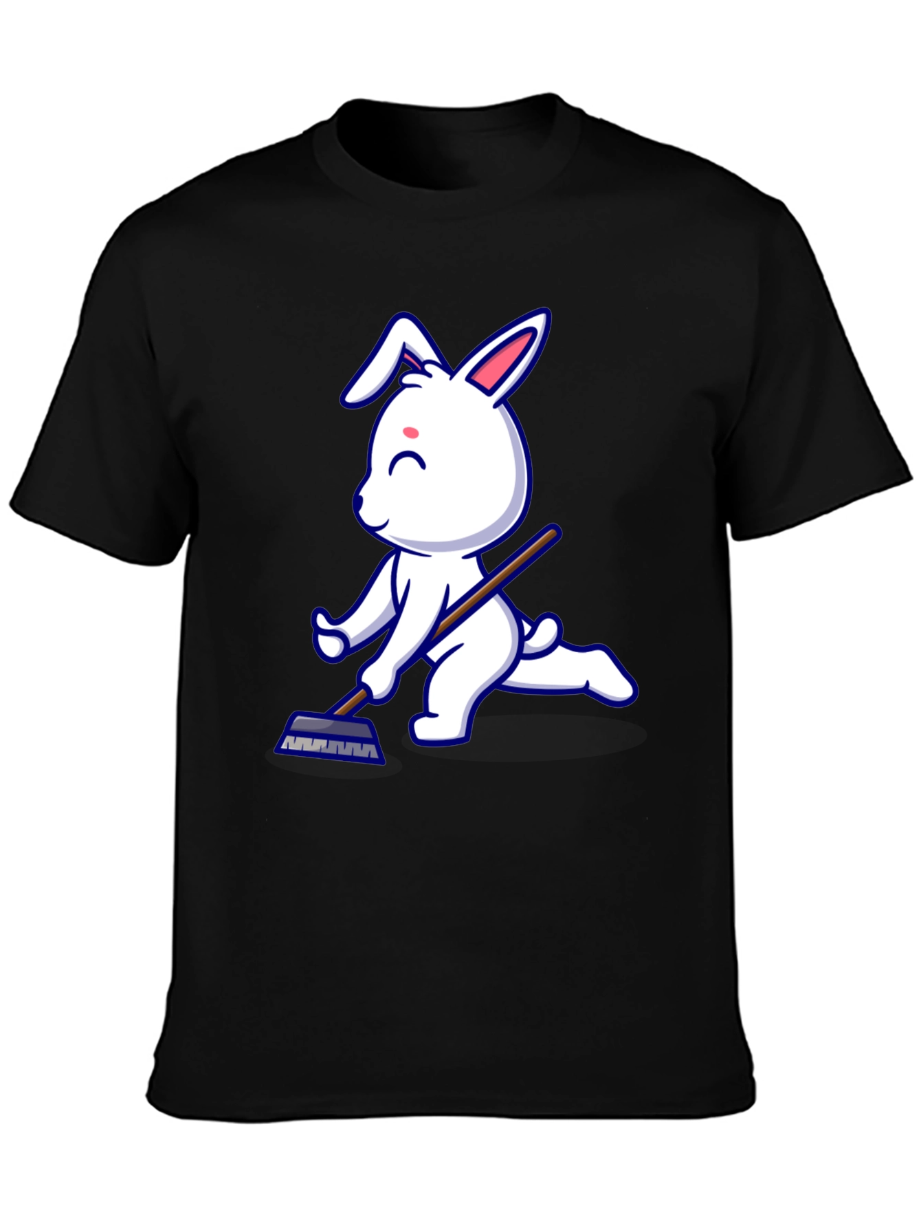 Bunny Curling T-Shirt - Novelty Ice Sport Tee