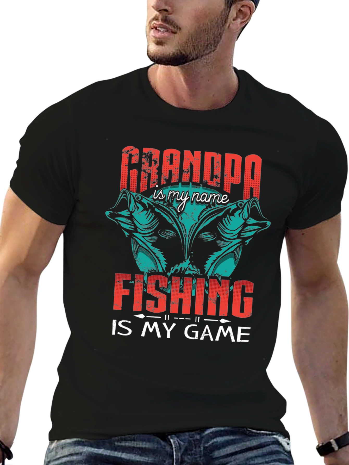 Grandpa Fishing Game T-Shirt