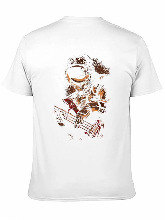 Astronaut Guitar Player Graphic T-Shirt - Unique Design