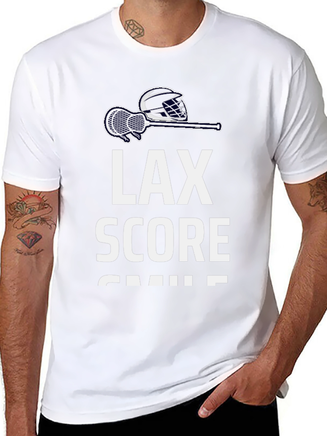 LAX Score Smile Mens Graphic T-Shirt
