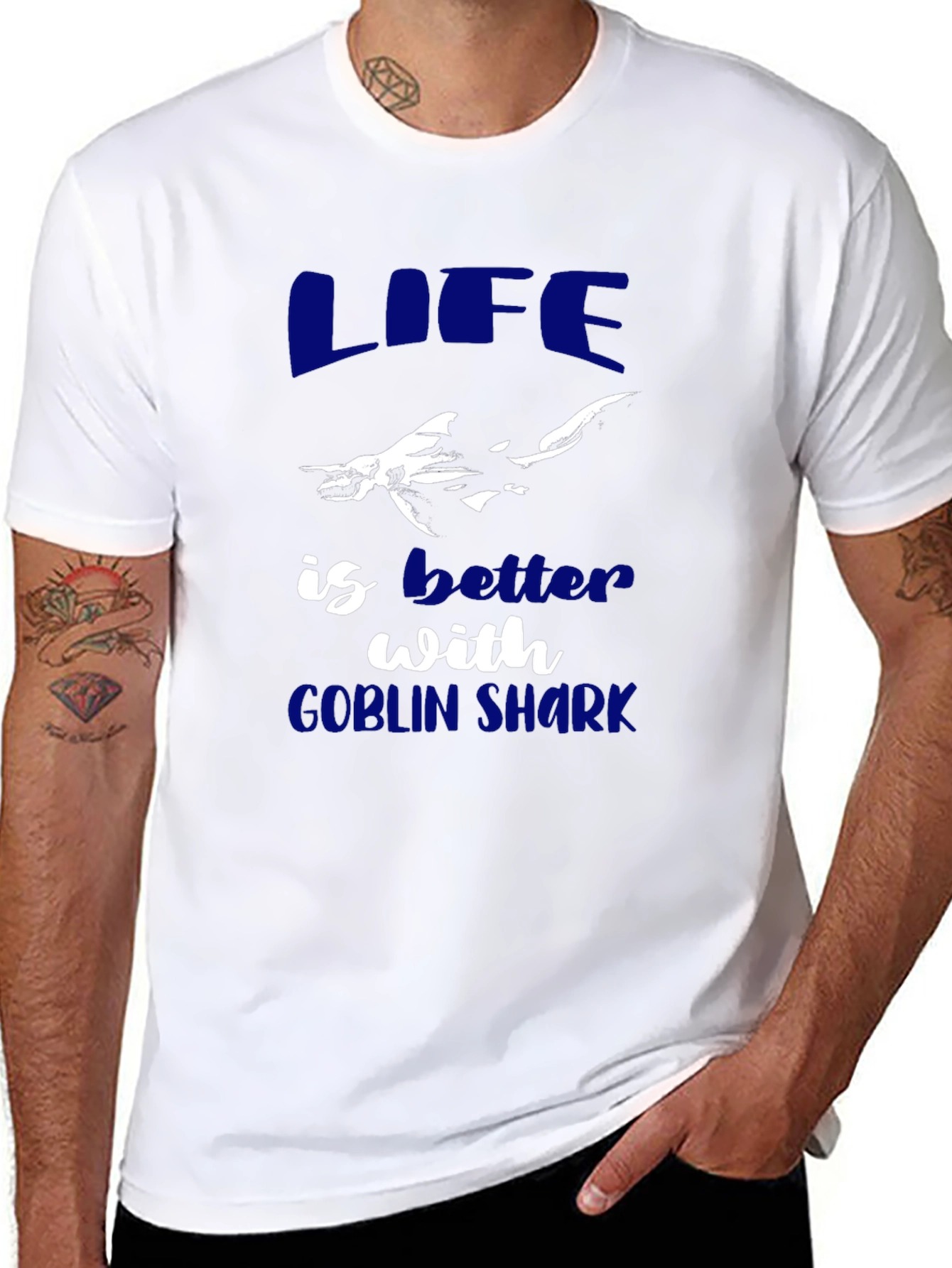 Life is Better with Goblin Shark Graphic Tee