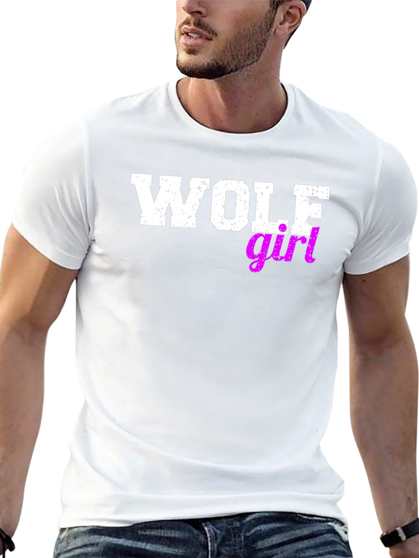 Wolf Girl Graphic Tee - Black T-Shirt