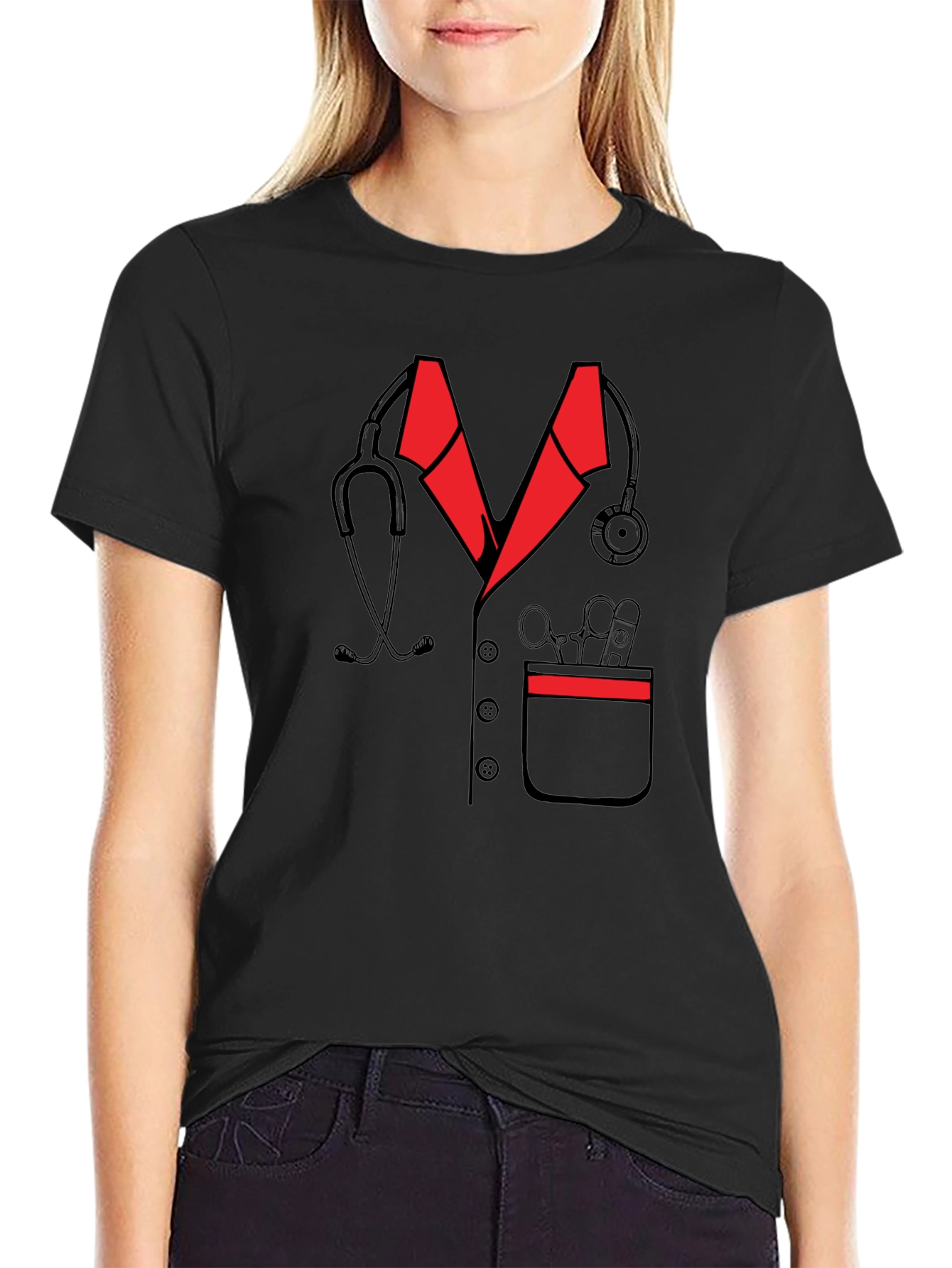 Doctor Outfit Graphic T-Shirt - Medical Professional Tee