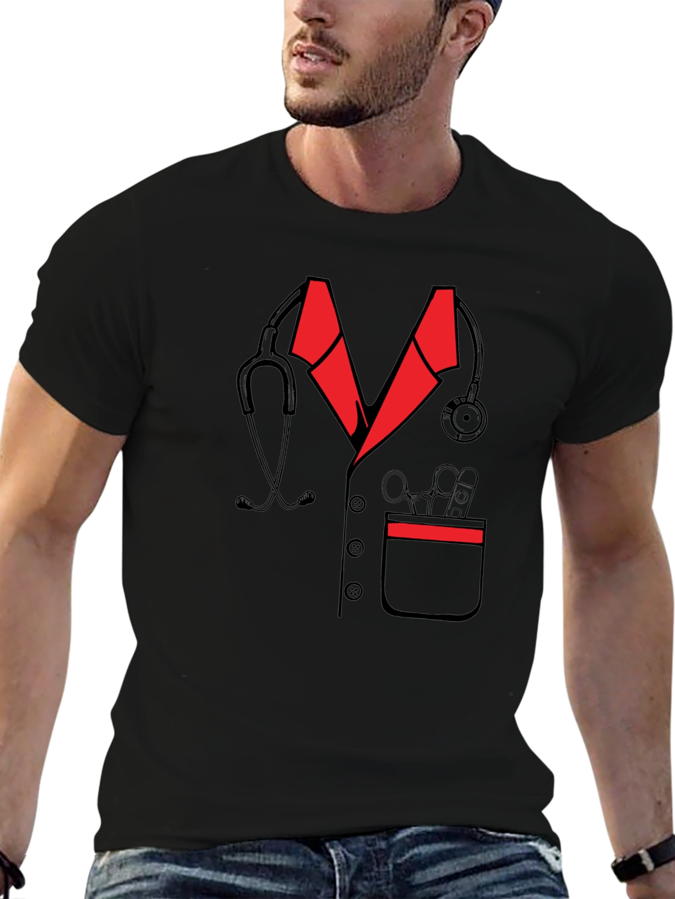 Doctor Outfit Graphic T-Shirt - Medical Professional Tee