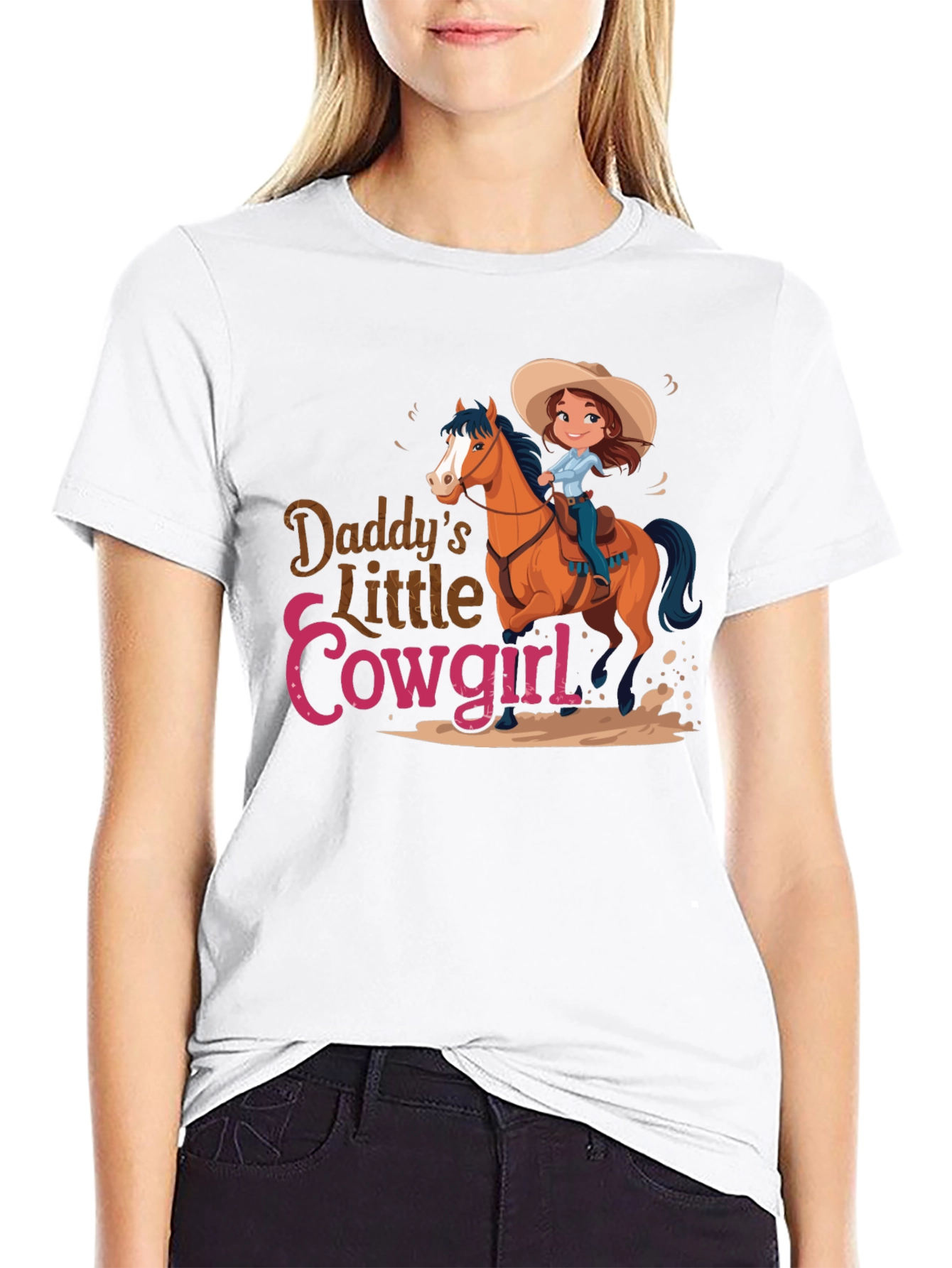 Daddys Little Cowgirl Graphic Tee