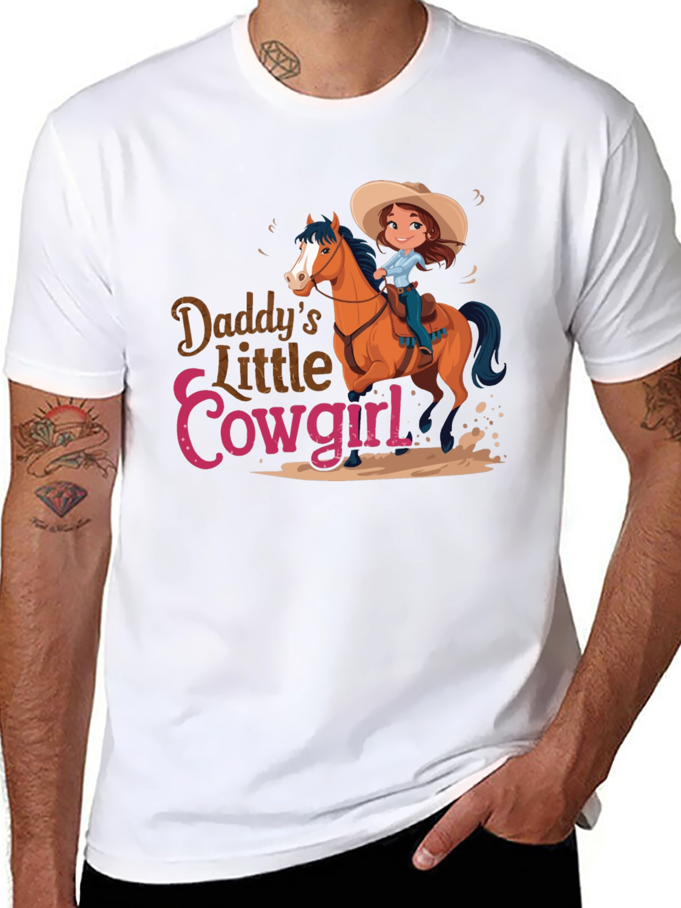 Daddys Little Cowgirl Graphic Tee