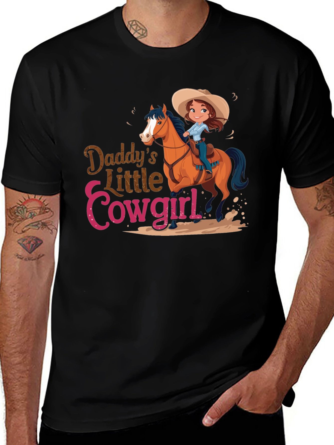 Daddys Little Cowgirl Graphic Tee