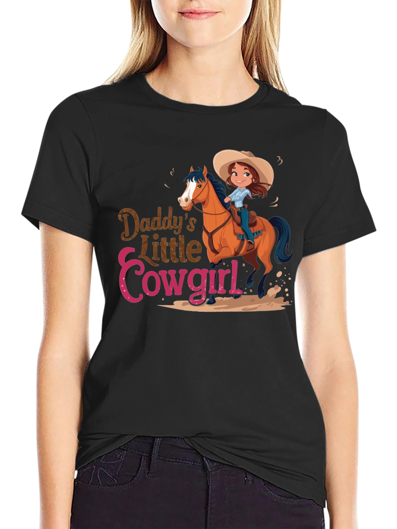 Daddys Little Cowgirl Graphic Tee