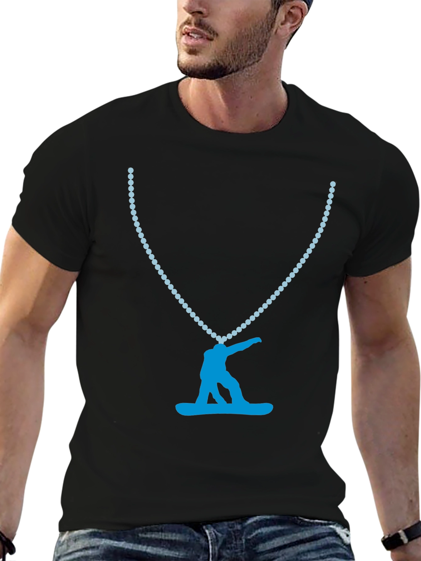 Snowboarder Pendant Tee - Cool Graphic Print