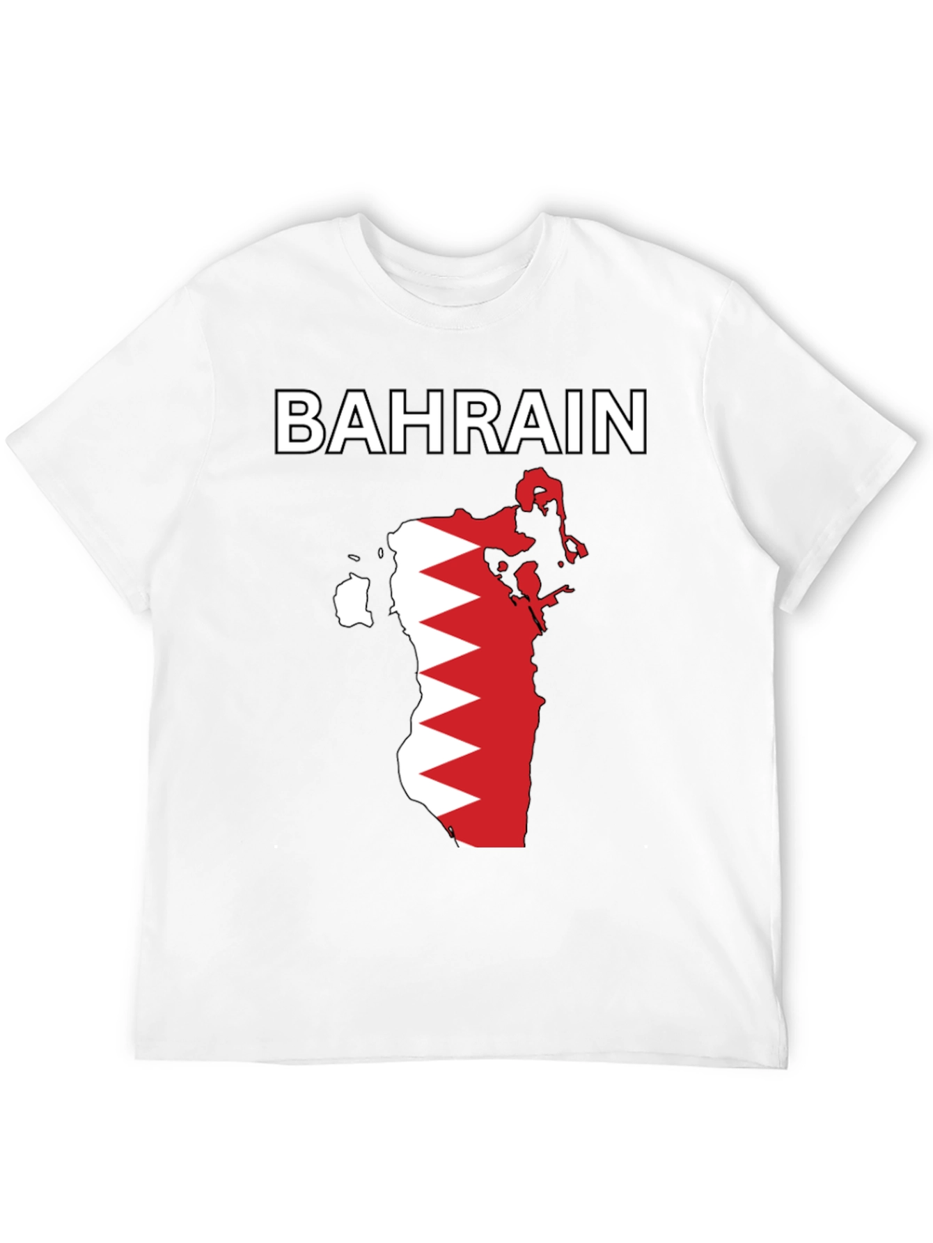 Bahrain Flag Map Graphic T-Shirt