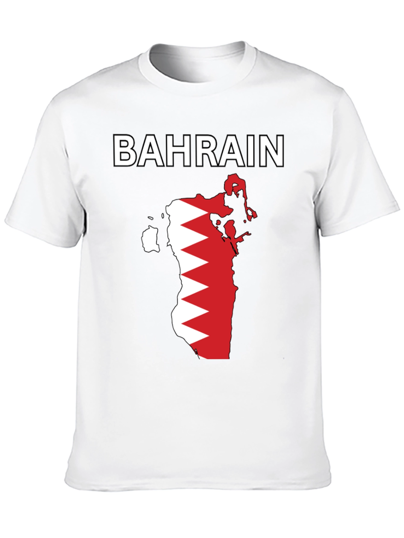 Bahrain Flag Map Graphic T-Shirt