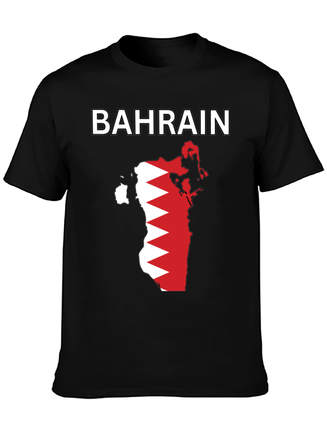 Bahrain Flag Map Graphic T-Shirt
