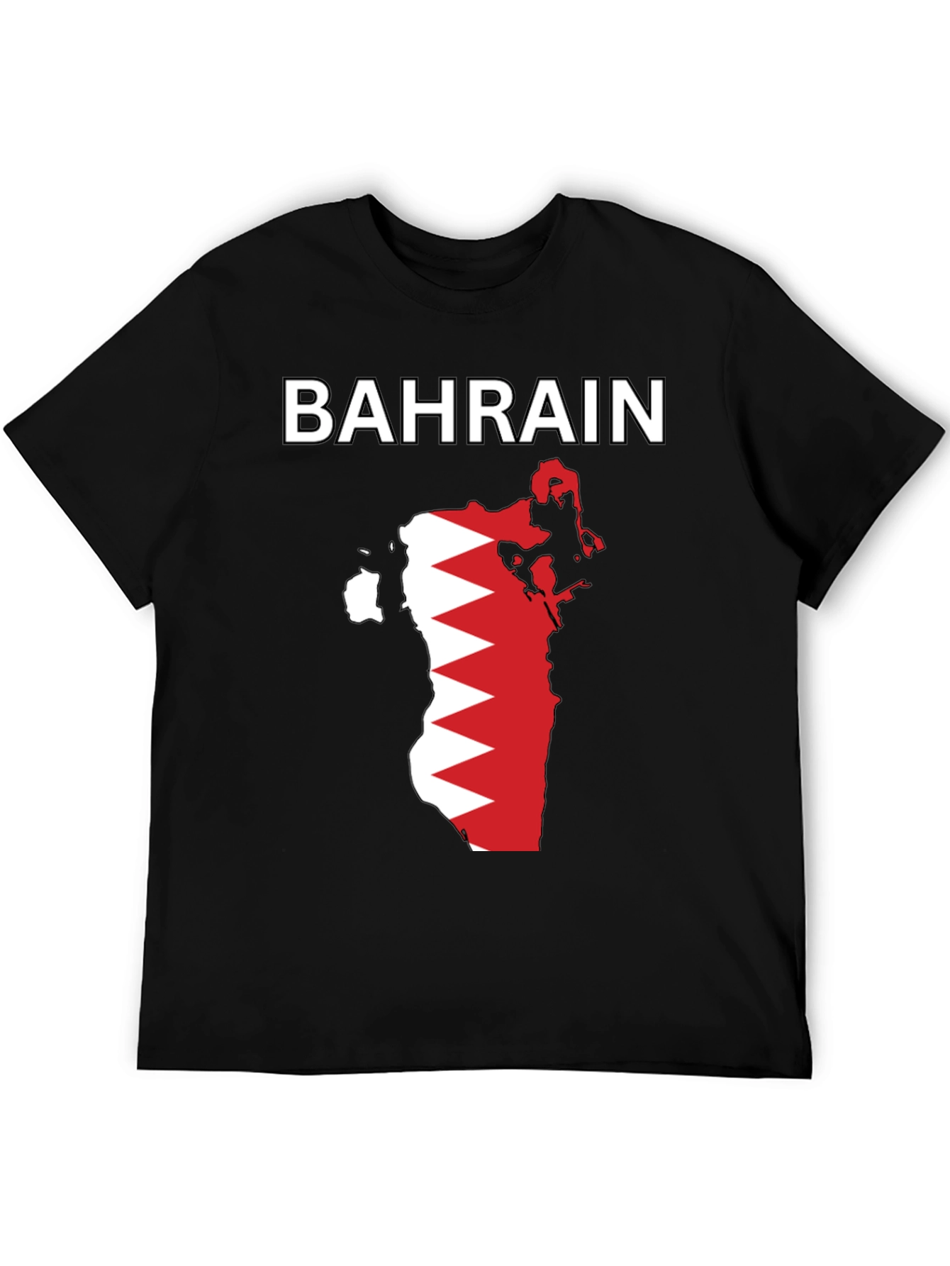Bahrain Flag Map Graphic T-Shirt