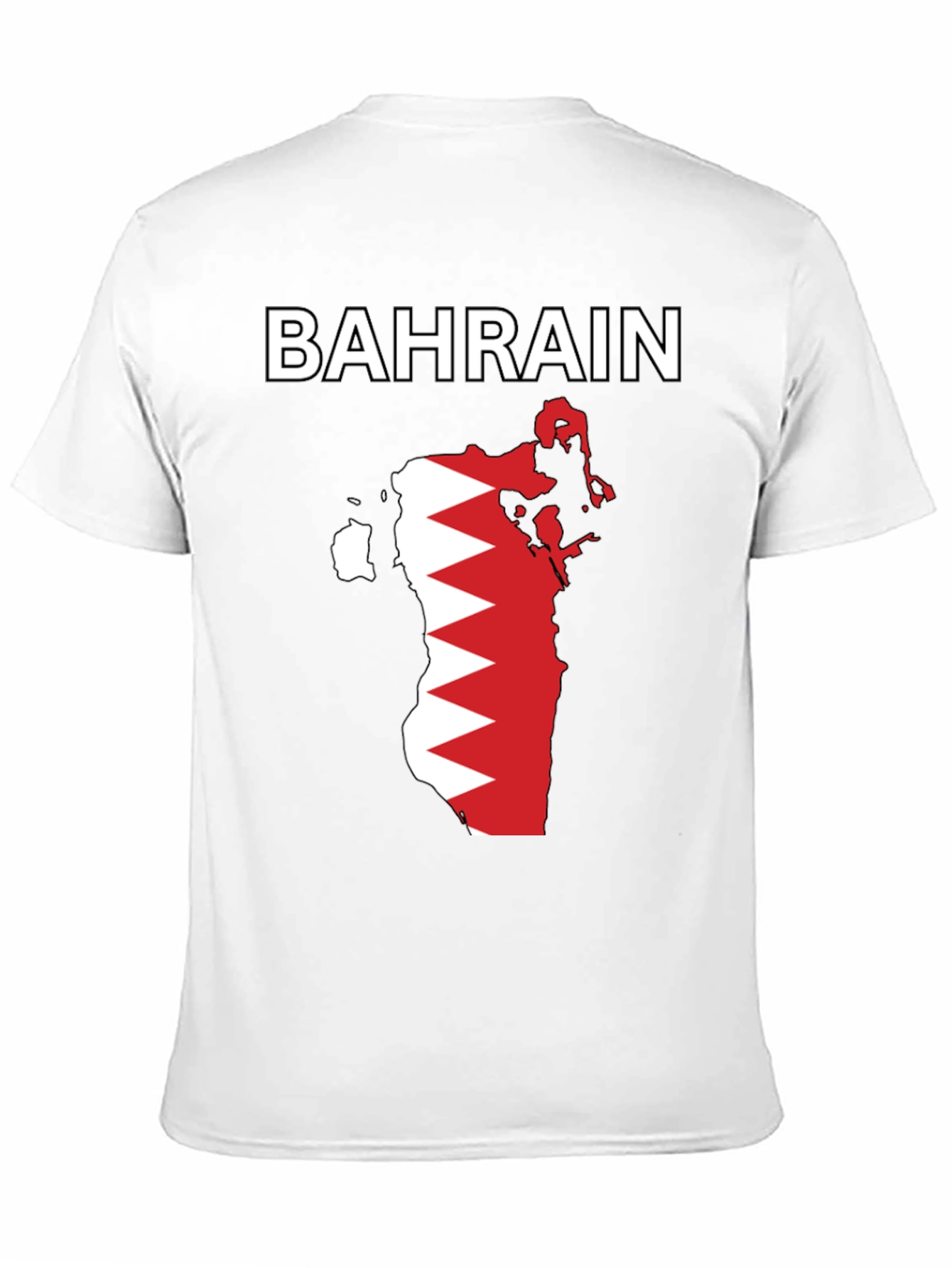Bahrain Flag Map Graphic T-Shirt