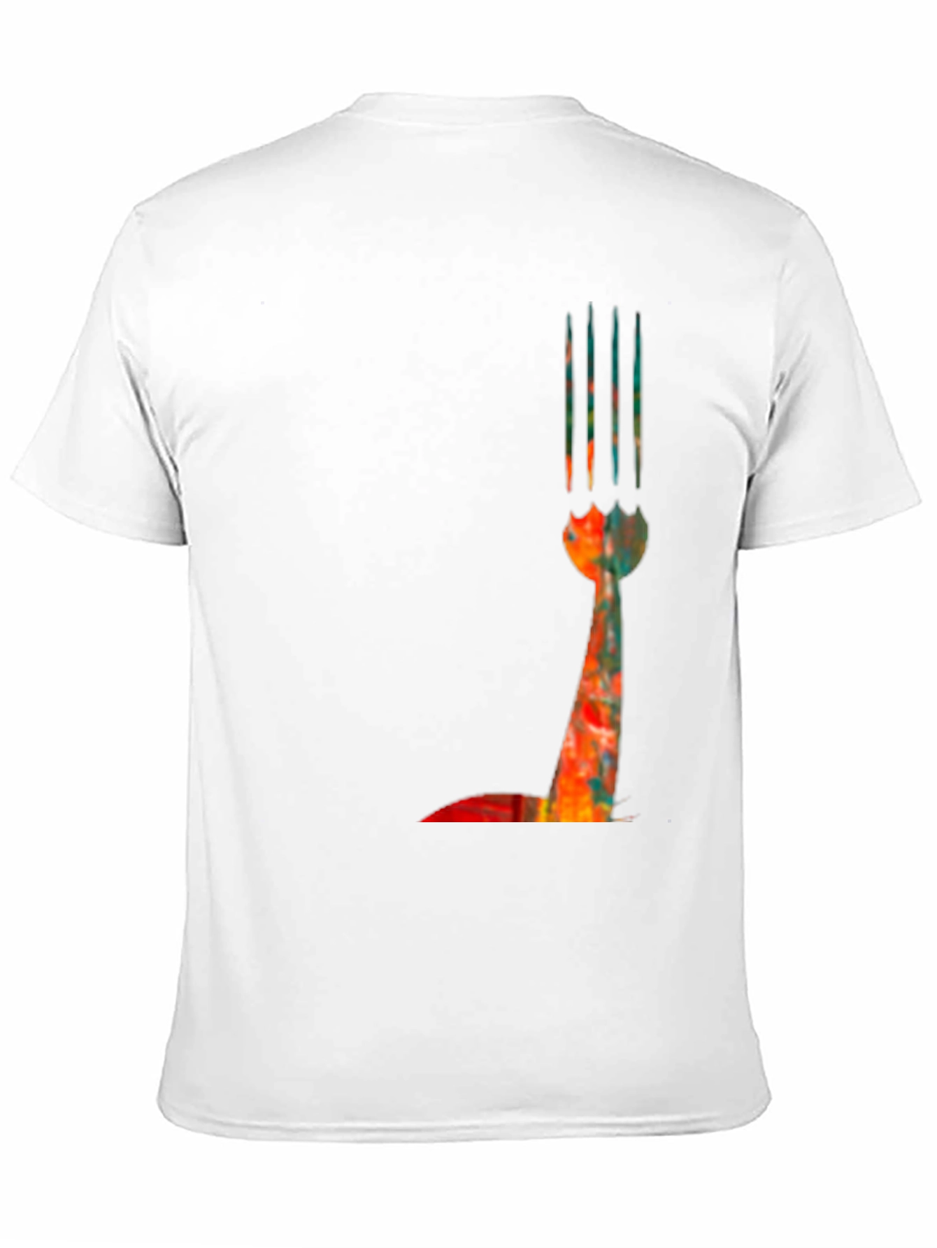 Abstract Fork Graphic Tee - Modern Art Shirt