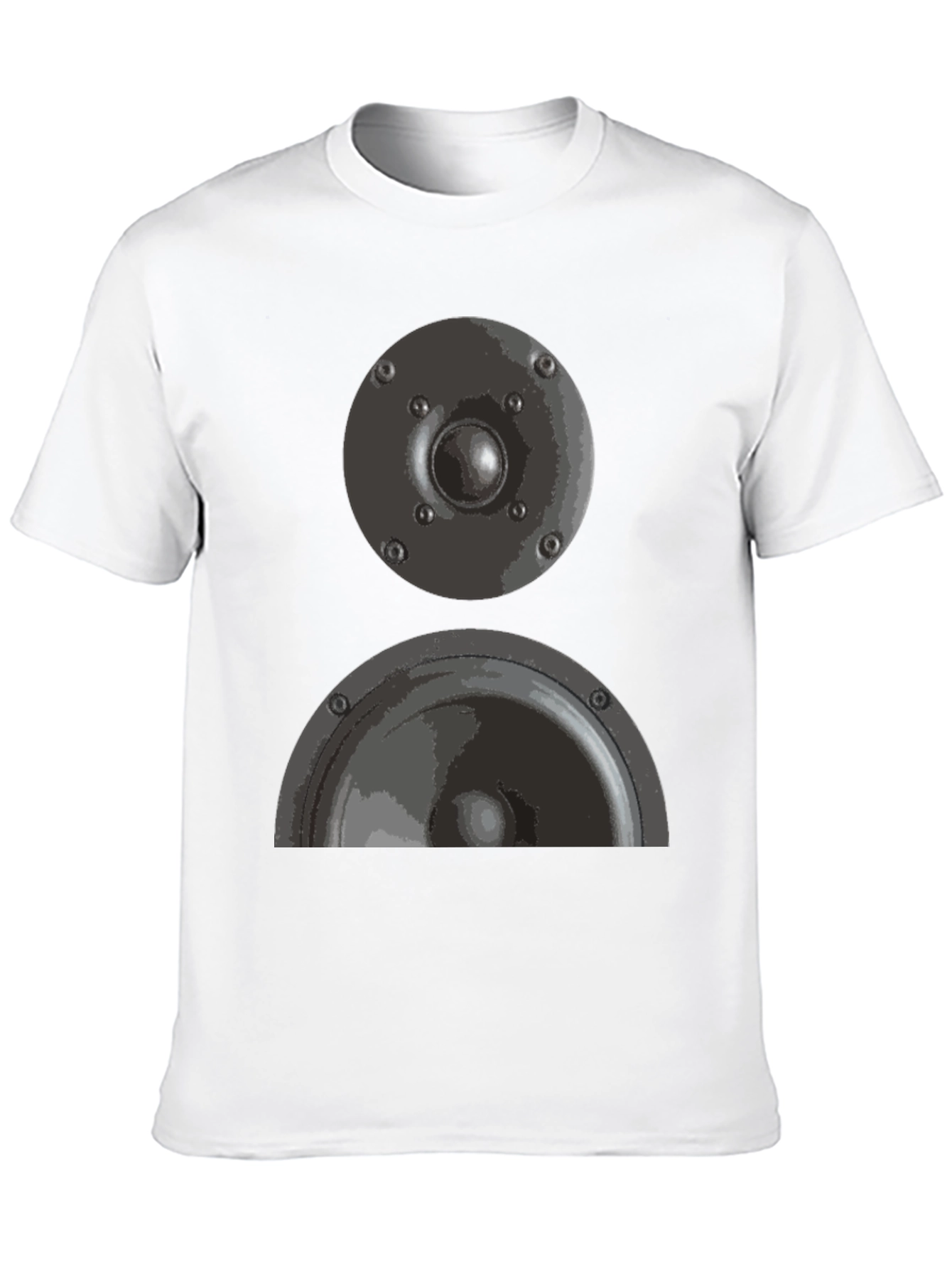 Speaker Graphic Tee - Black Cotton T-Shirt