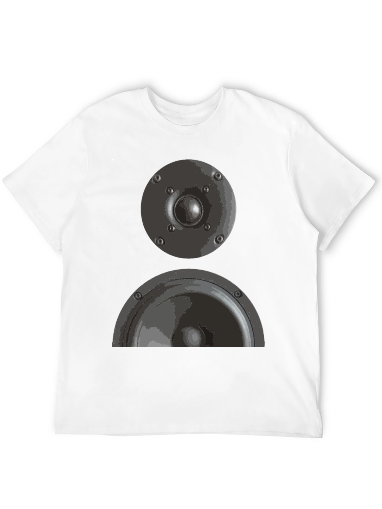 Speaker Graphic Tee - Black Cotton T-Shirt