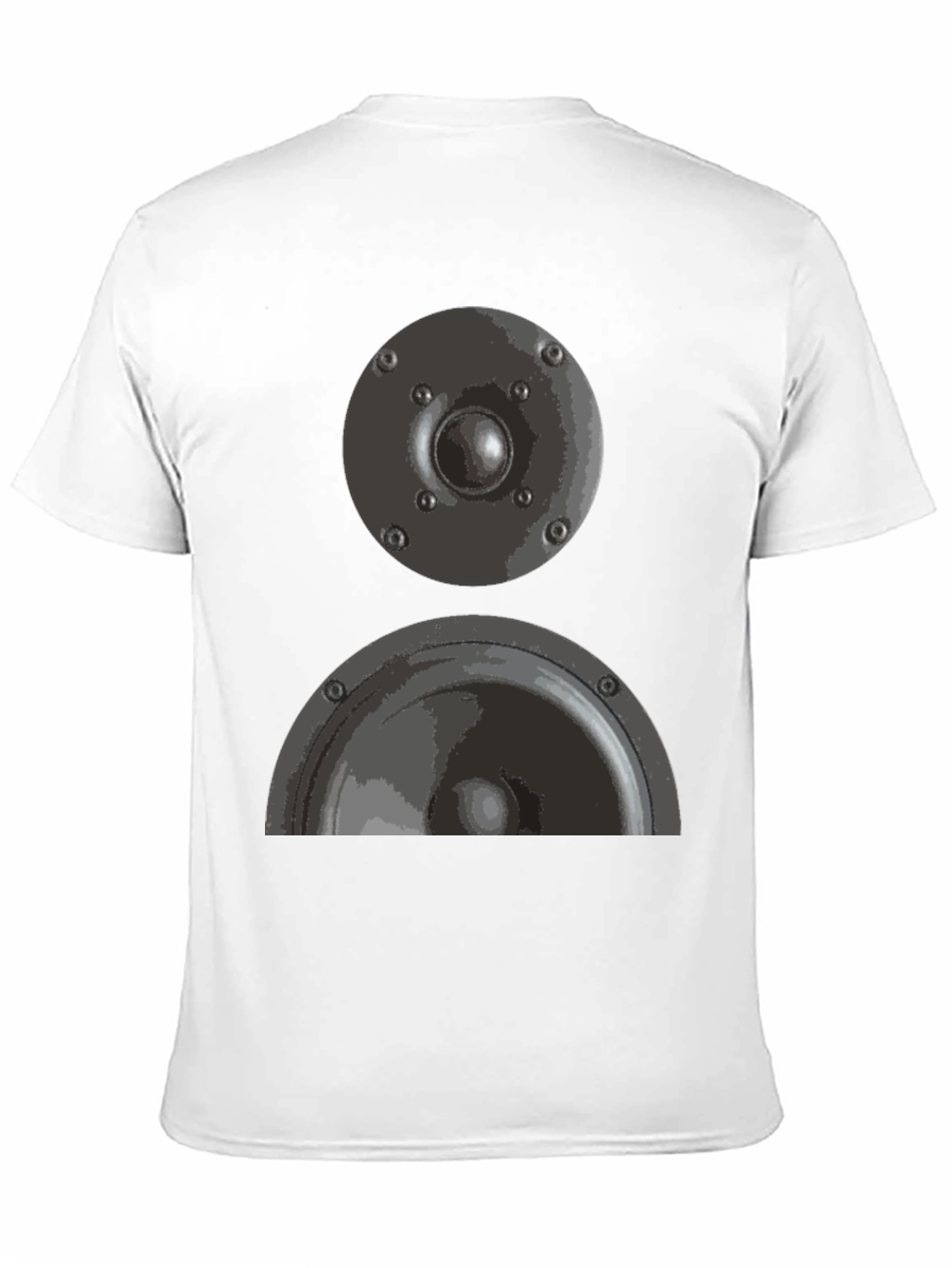 Speaker Graphic Tee - Black Cotton T-Shirt