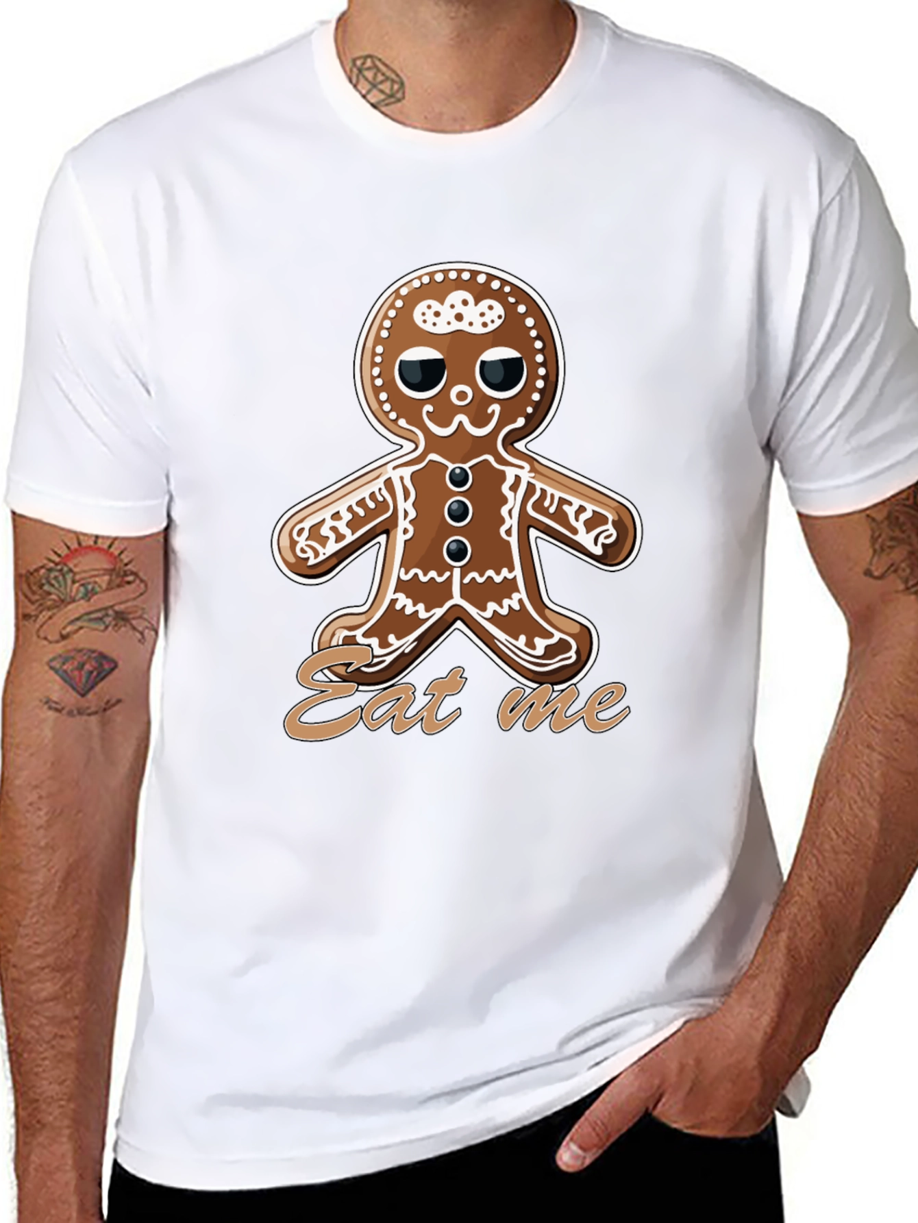 Gingerbread Man Eat Me T-Shirt - Holiday Graphic Tee