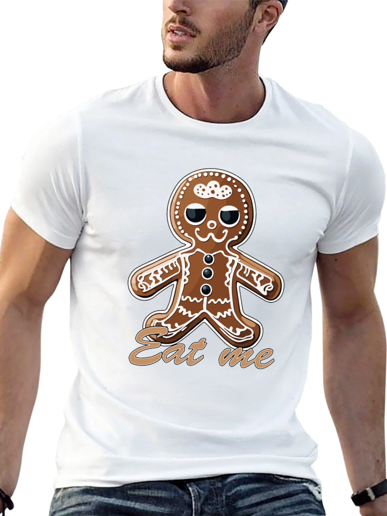 Gingerbread Man Eat Me T-Shirt - Holiday Graphic Tee