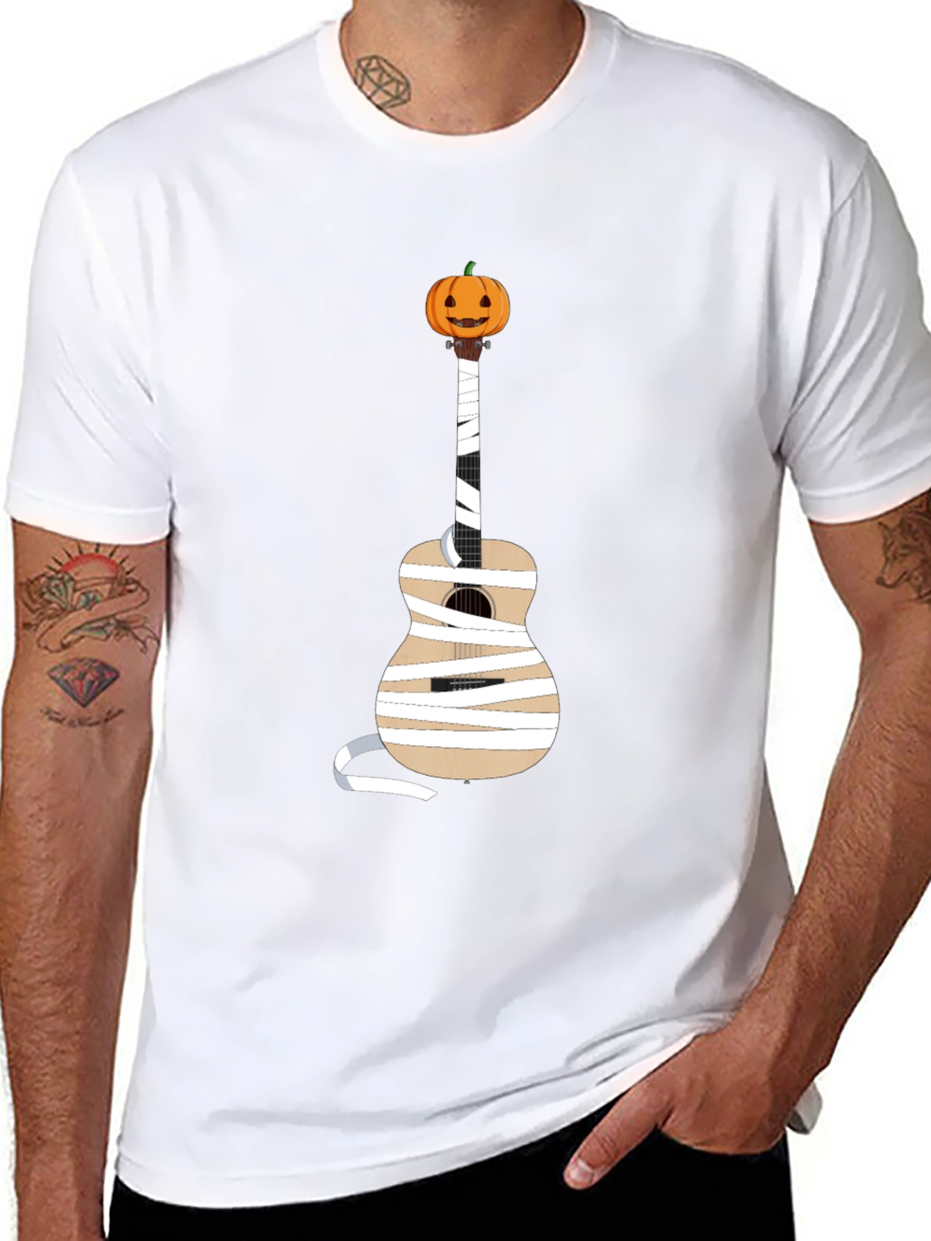 Halloween Mummy Guitar T-Shirt